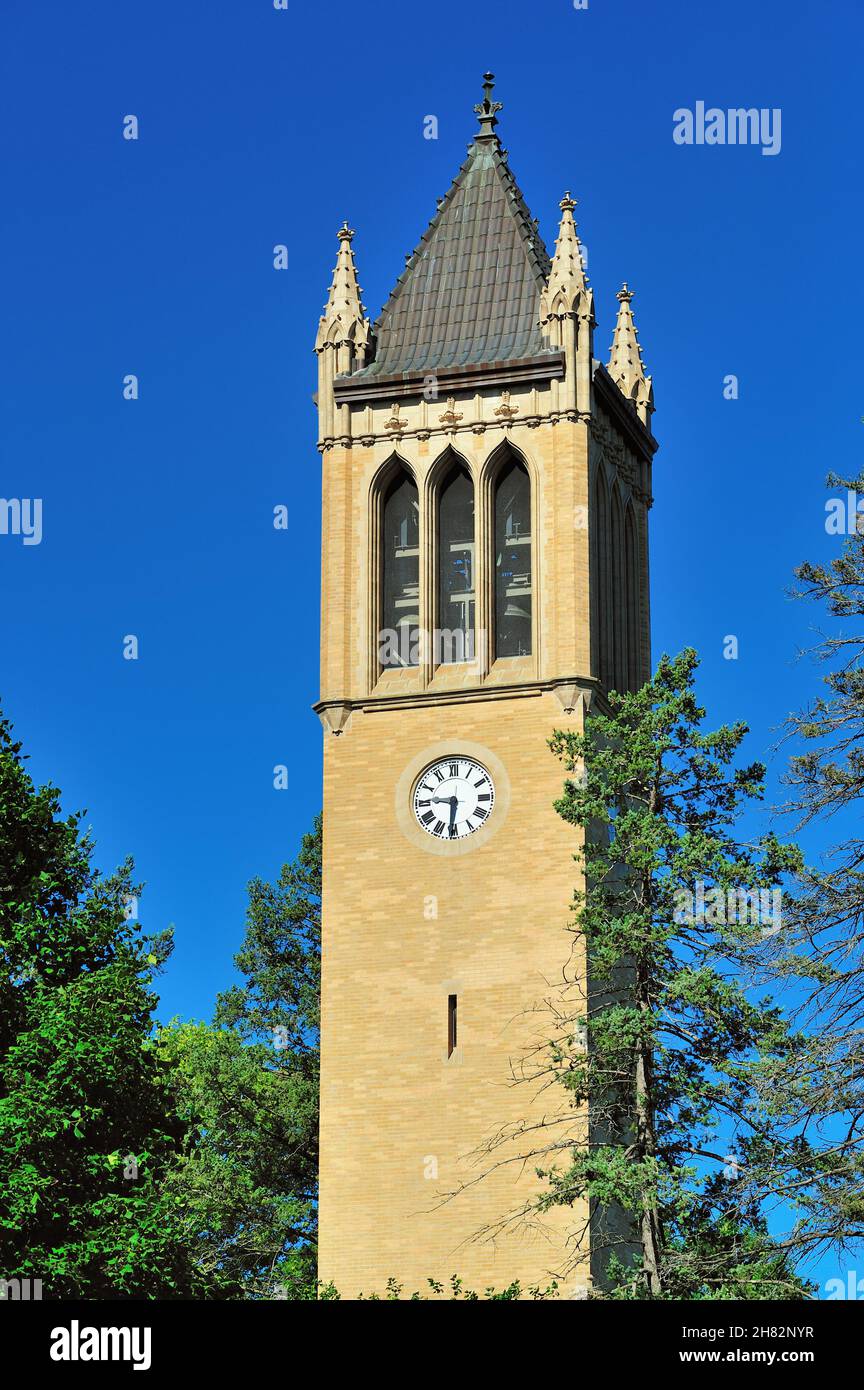 Ames, Iowa, Stati Uniti. Un punto di riferimento del campus, lo Stanton Memorial Carillon presso l'Iowa state University di Ames, Iowa. Foto Stock