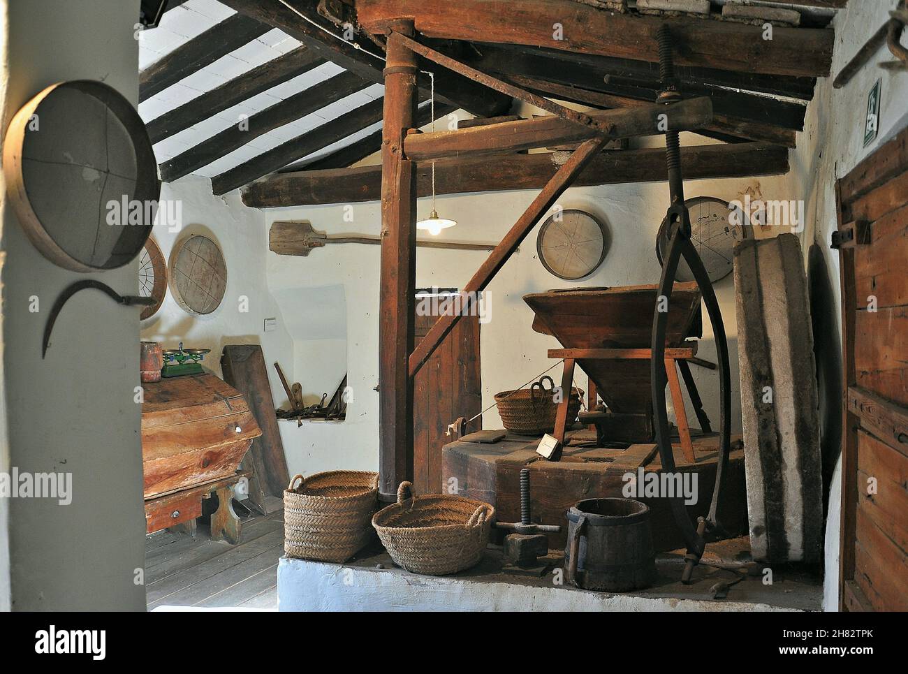 Casa-museo El Molí del Mig de Mura nella regione di Bages, provincia di Barcellona, Catalogna, Spagna Foto Stock
