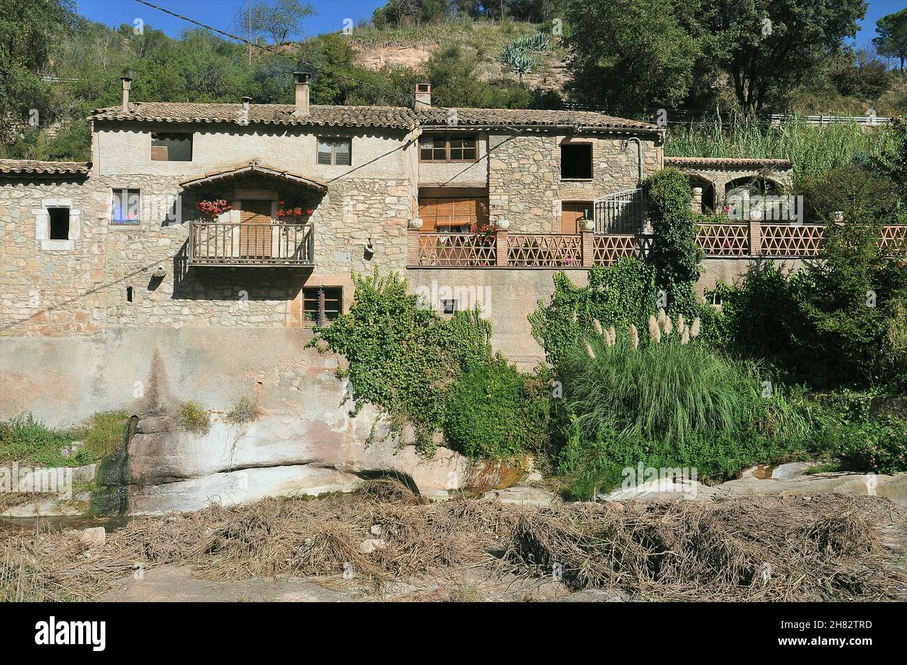 Casa-museo El Molí del Mig de Mura nella regione di Bages, provincia di Barcellona, Catalogna, Spagna Foto Stock