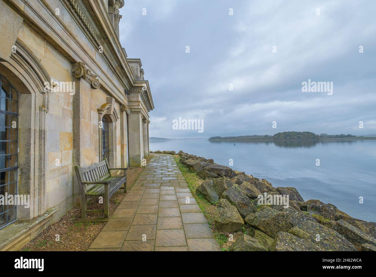 Normanton chiesa a Rutland acqua. Foto Stock