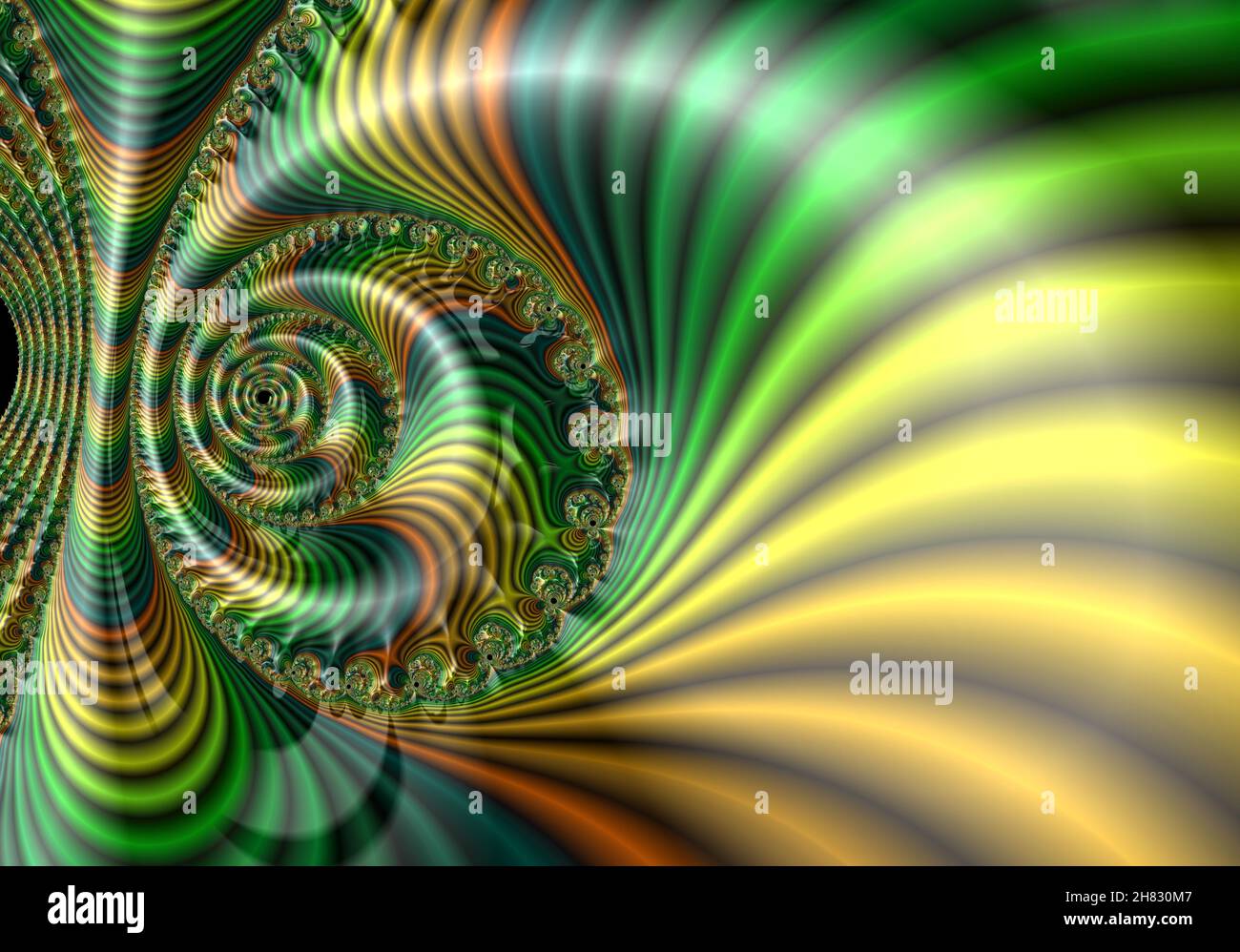 Sfondo shell astratto generato automaticamente usando il frattale Mandelbrot Foto Stock