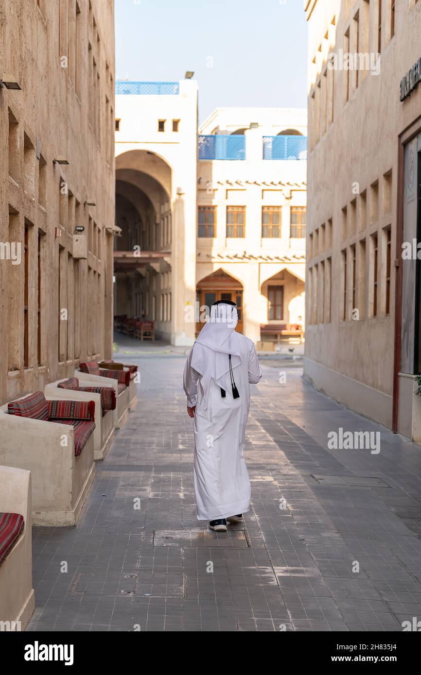 Vecchio mercato in Souq Waqif - bazaar orientale in Doha Foto Stock