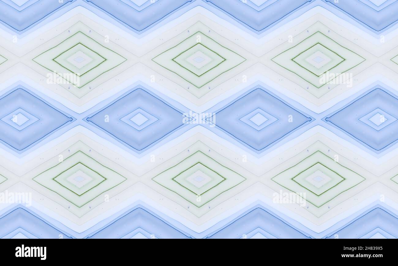 Modello Africano senza giunture. Acquerello Diamante sfondo. Tile messicano. Forma etnica tradizionale. Modello africano. Zags organici Zig. Stampa messicana. Gr Foto Stock