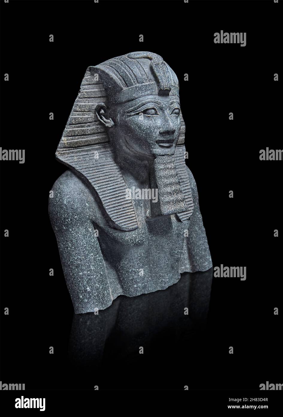 Antica statua egizia di Tuthmosis III, 1504 - 1452 a.C., 18a dinastia. Kunsthistorisches Muesum Vienna inv AS 70. Diorite. Nonostante l'assenza di un Foto Stock