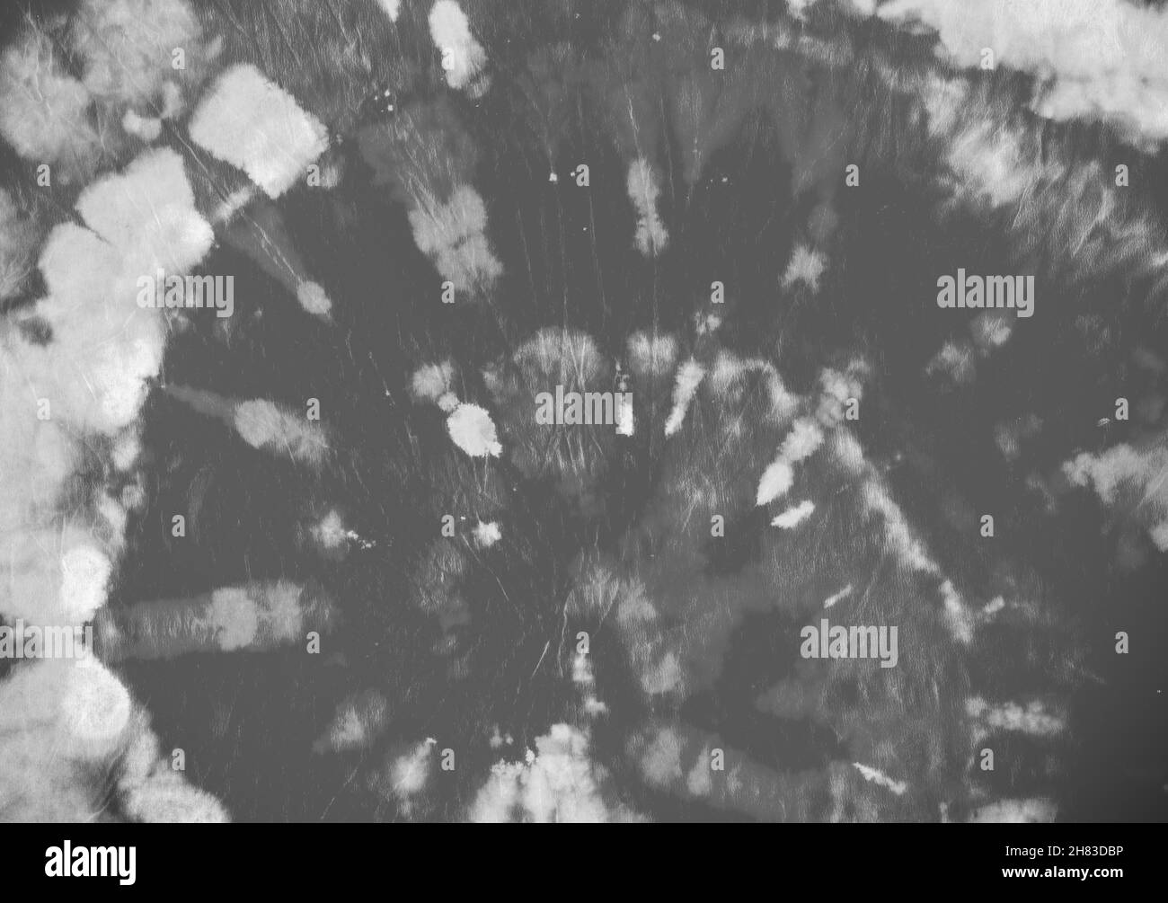 Tessuto tie-dye. Stampa batik nero. Pittura psichedelica hippie. Modelli di Tye Die Swirl. Pittura antica artistica. Rock Spiral Pattern. Astratto Cool Backgro Foto Stock