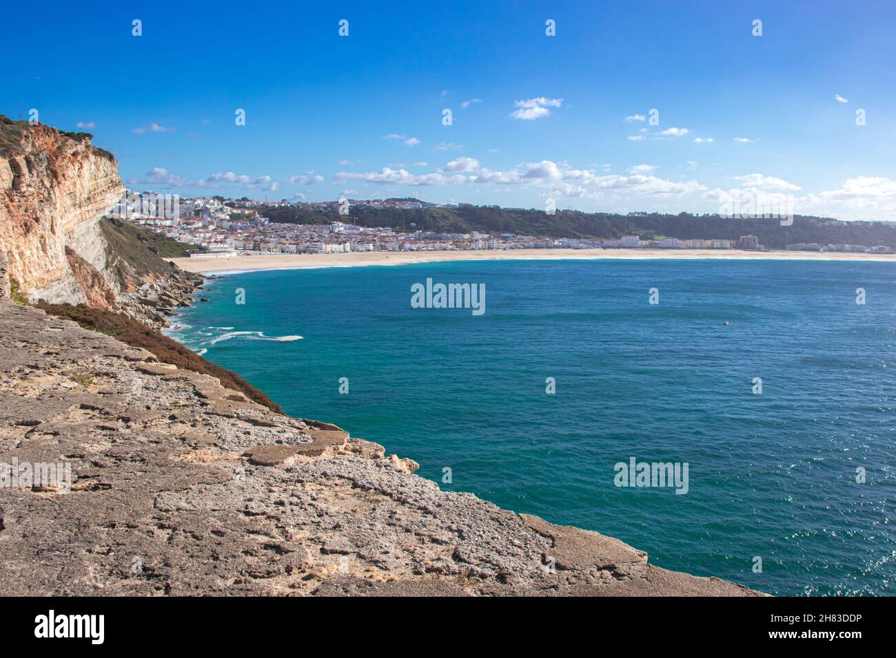Nazare dal Forte Vecchio Foto Stock