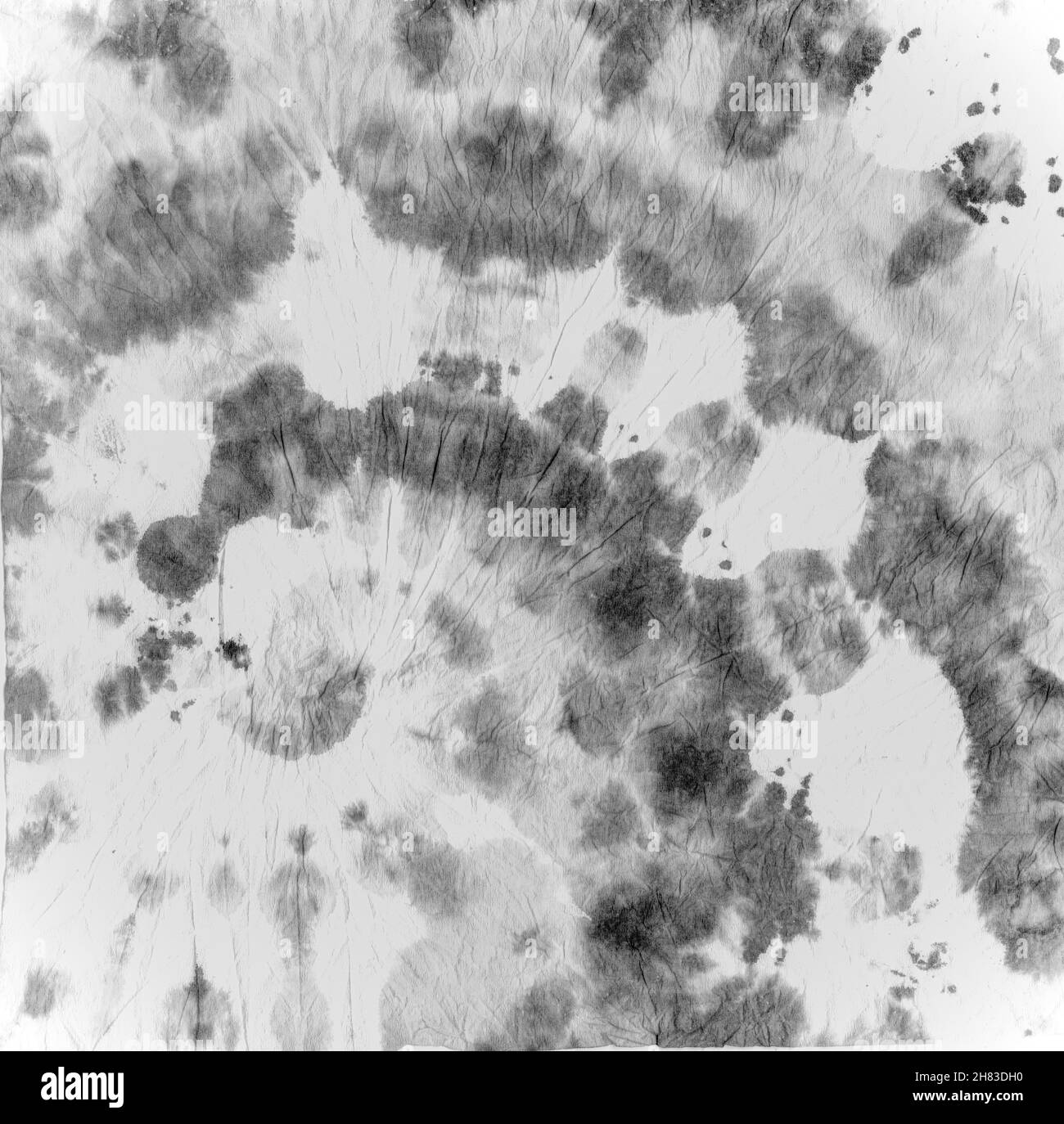 Tie Dye background (Tie Dye background Tessuto Batik grigio. Caleidoscopio Psicedelico multiplo. Tye Die Circle sfondo. Modelli hippie. Orologio circolare astratto. Inchiostro Artisti Foto Stock