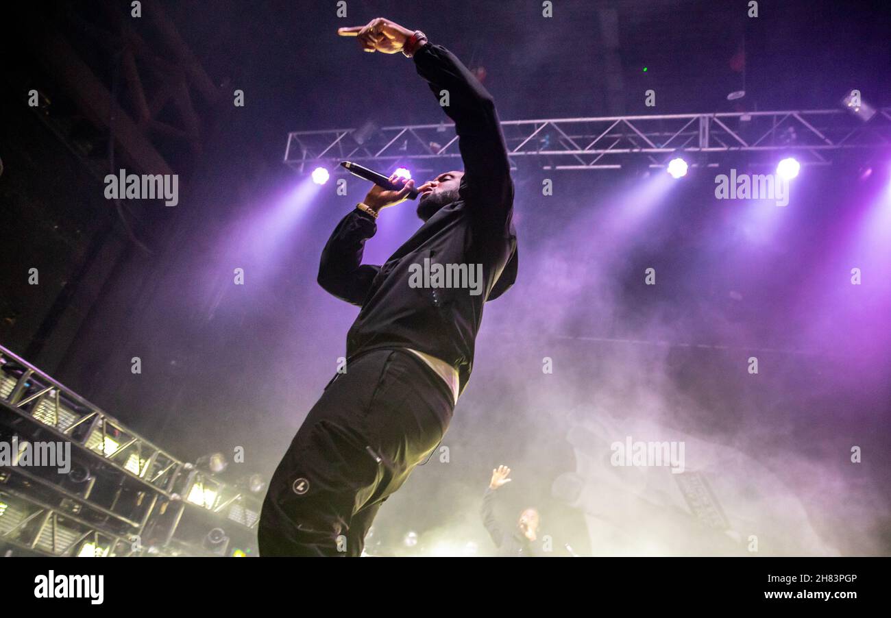 Bournemouth, Regno Unito. 26 novembre 2021. Headie One alla O2 Academy di Bournemouth, Regno Unito. 26 novembre 2021. Credit: Charlie Raven/Alamy Live News Foto Stock