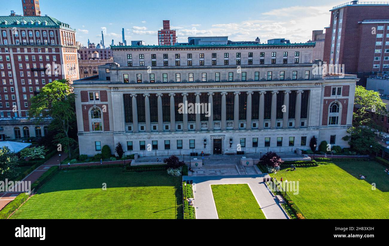 Butler Library, Columbia University, Morningside Heights, Manhattan, NYC, USA Foto Stock