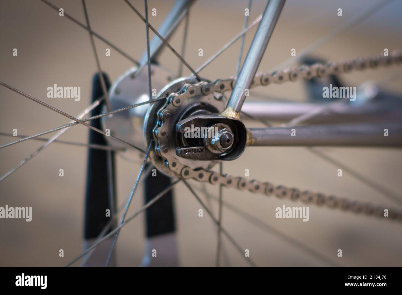 Pista ciclabile in acciaio lavorato a mano presso Sir Chris Hoy Velodrome, Glasgow Foto Stock