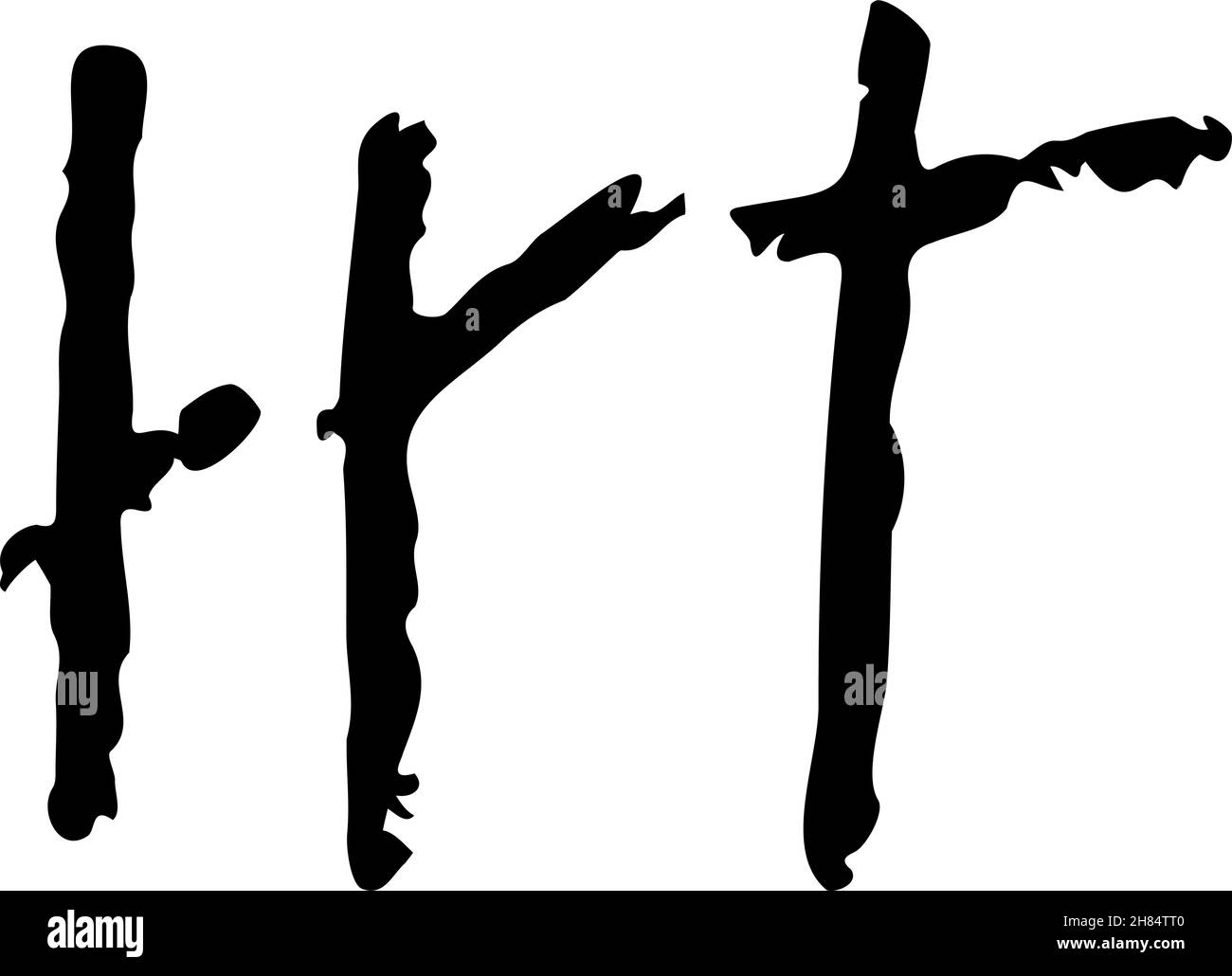 Contrassegno di conteggio su sfondo bianco o linea di hash sul muro della prigione Illustrazione Vettoriale