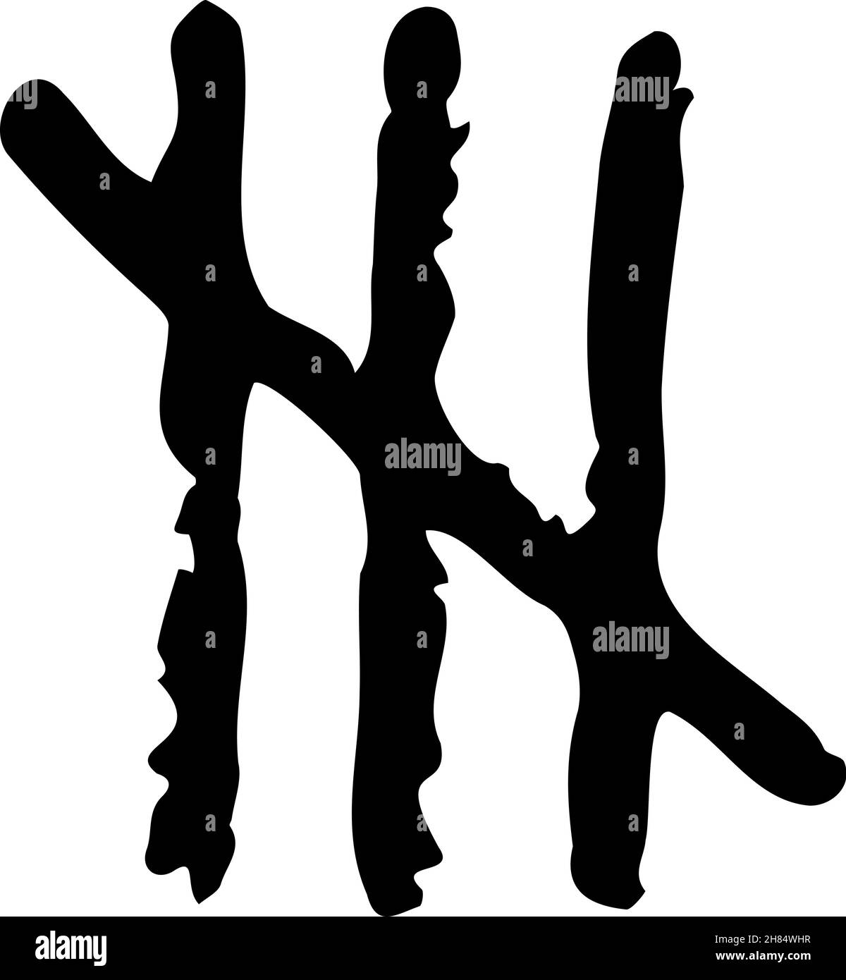 Contrassegno di conteggio su sfondo bianco o linea di hash sul muro della prigione Illustrazione Vettoriale
