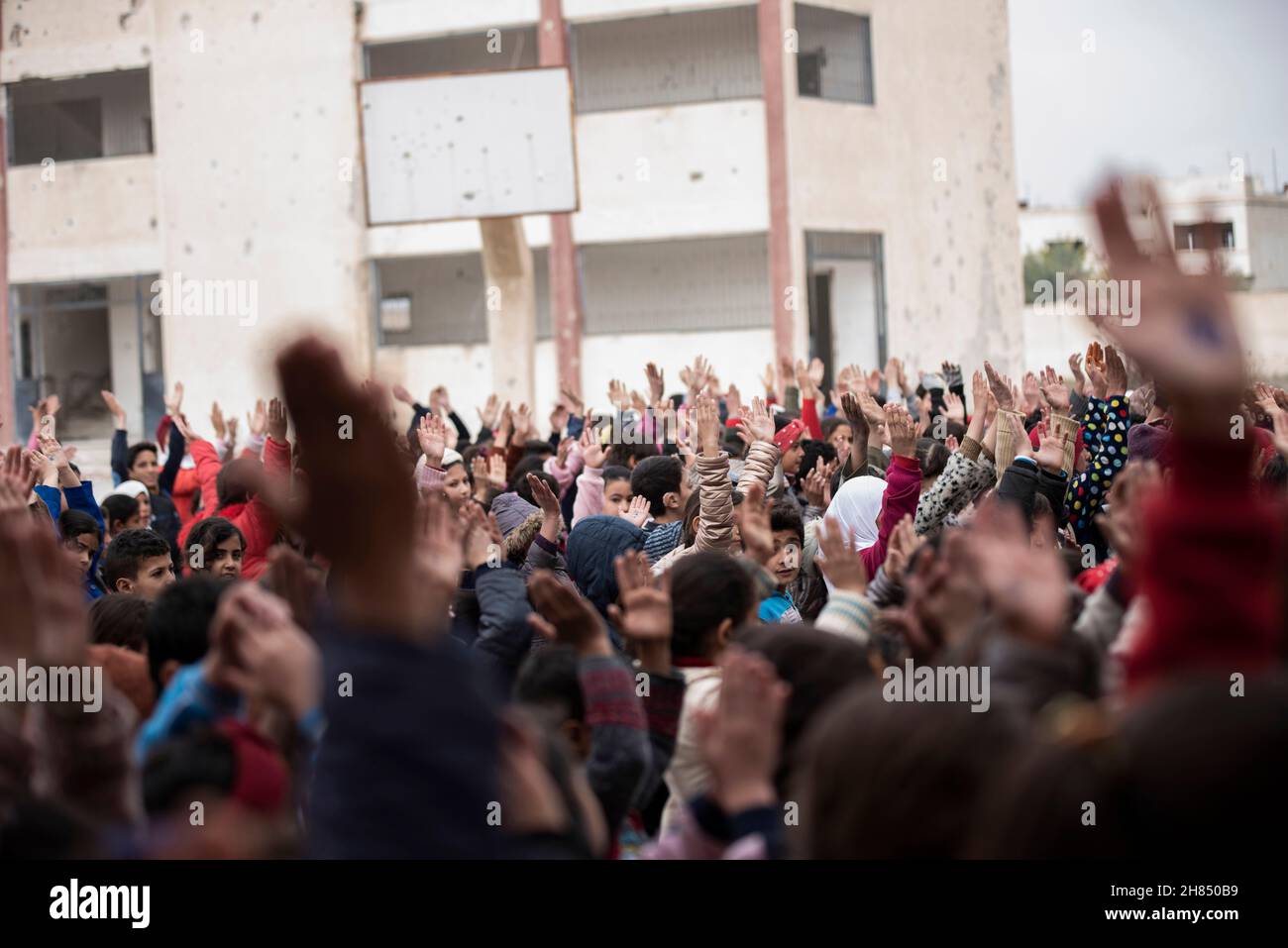 La diversità del corpo nell'istruzione in Siria dopo la guerra Foto Stock