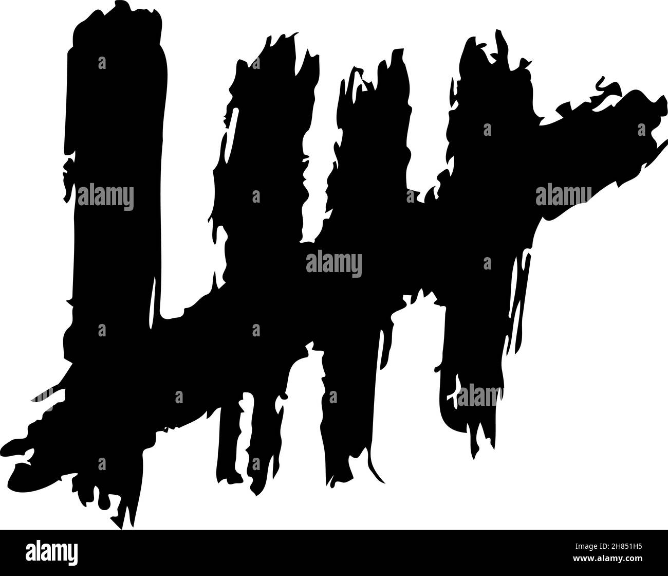 Contrassegno di conteggio su sfondo bianco o linea di hash sul muro della prigione Illustrazione Vettoriale