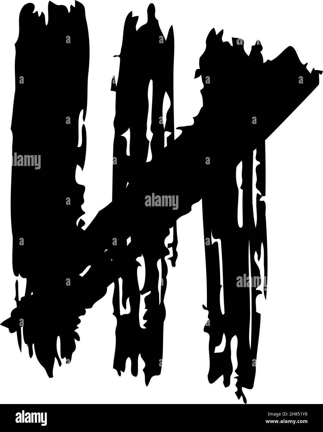 Contrassegno di conteggio su sfondo bianco o linea di hash sul muro della prigione Illustrazione Vettoriale