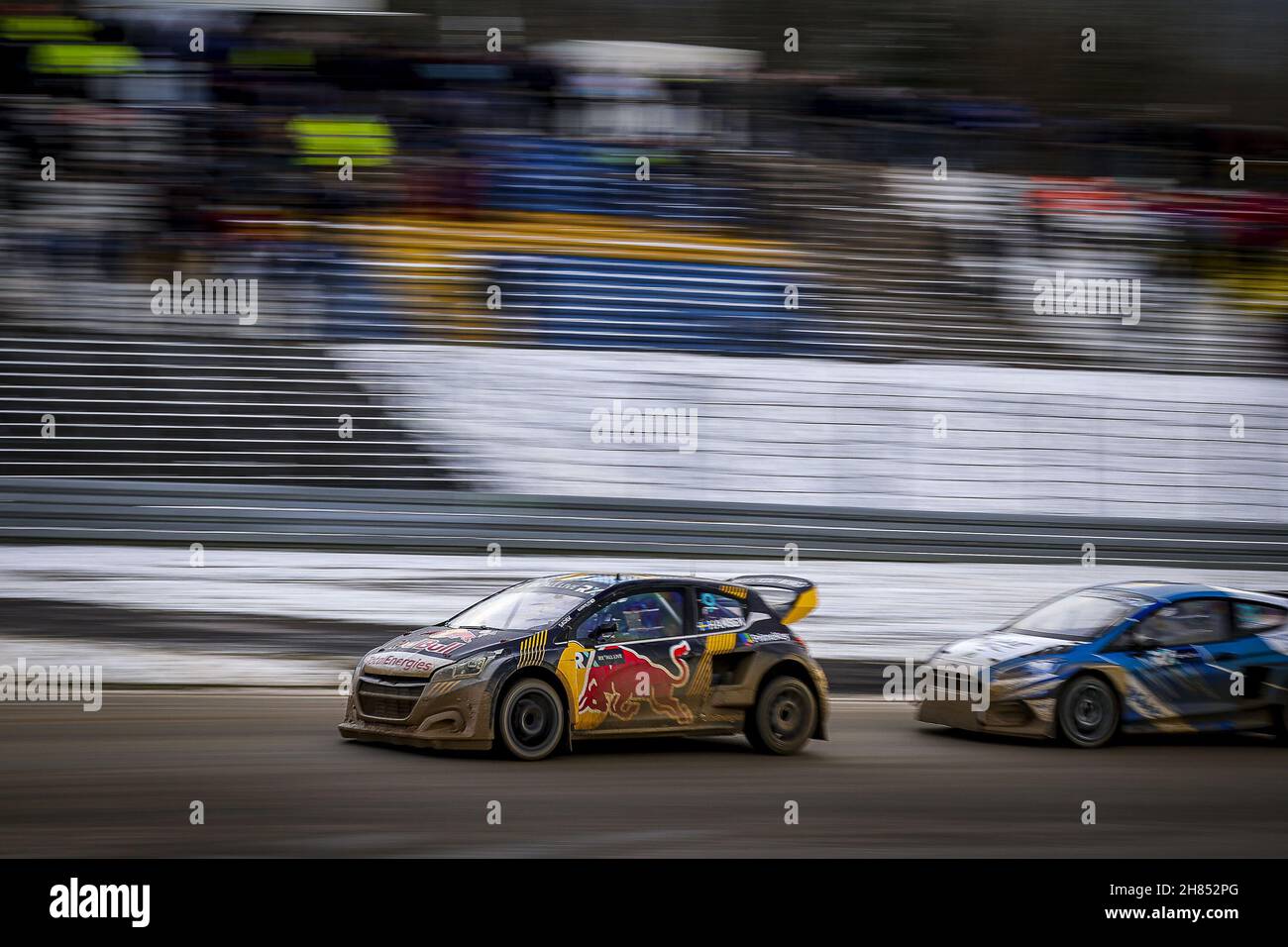 09 HANSEN Kevin (SWE), team Hansen World RX Team, Peugeot 208, World RX, in azione durante il Mondiale RX della Germania, 8° e 9° round del FIA World Rallycross Championship 2021, FIA WRX, dal 27 e 28 novembre sul Nurburgring, a Nurburg, Germania - Foto: Paulo Maria/DPPI/LiveMedia Foto Stock