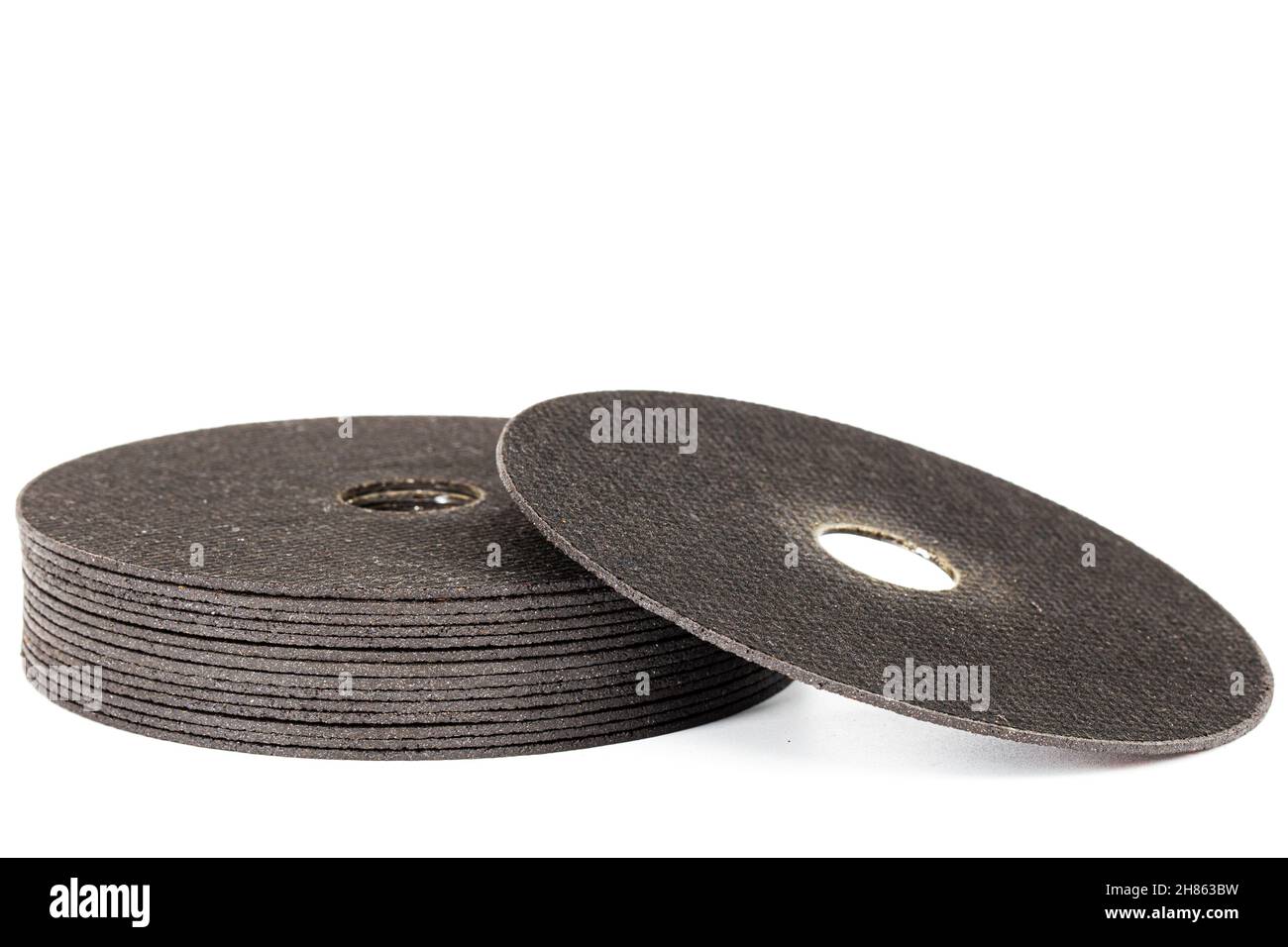 Mole abrasive per metalli ferrosi o acciaio industriale, isolate su fondo  bianco Foto stock - Alamy