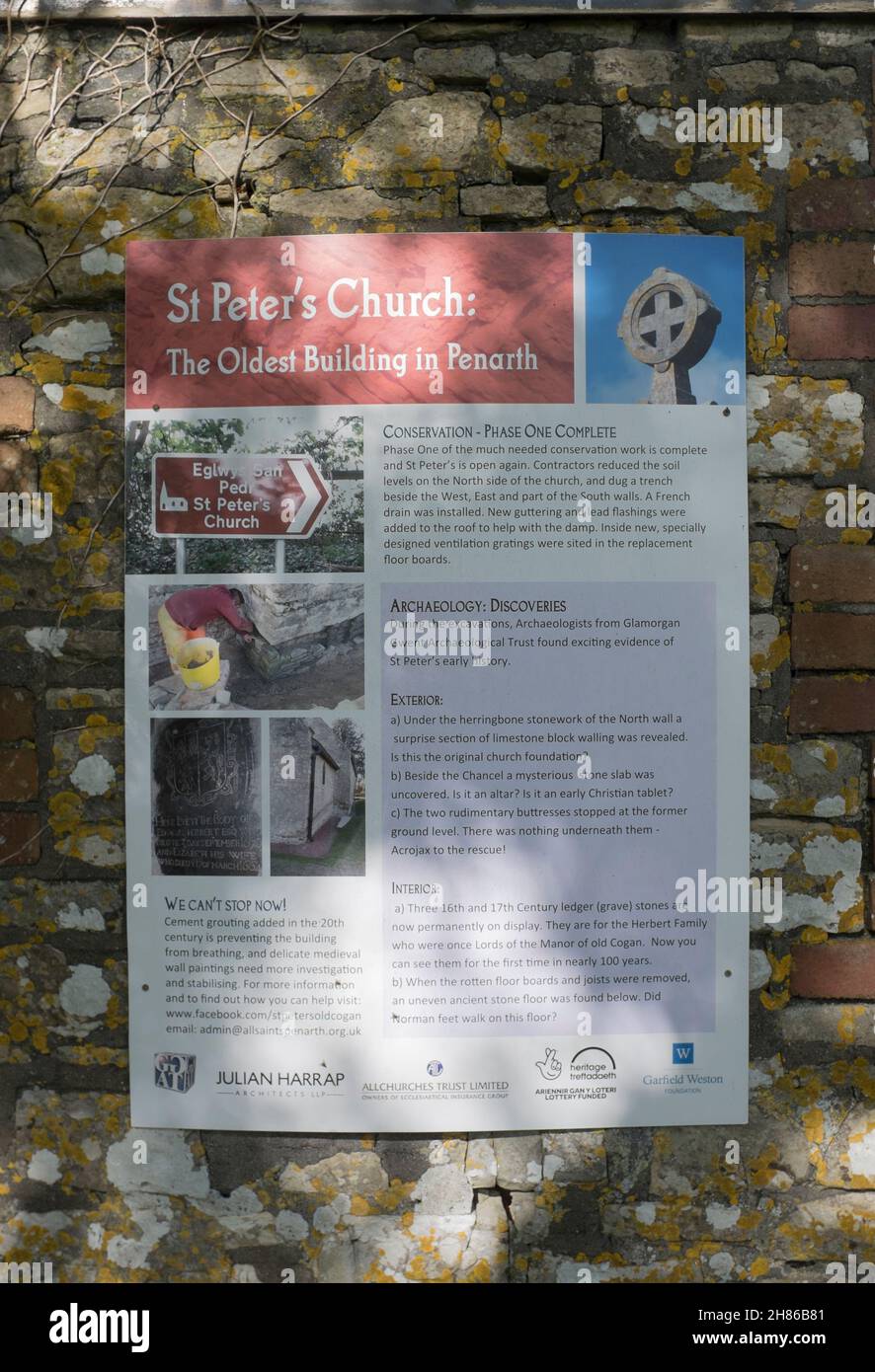 St Peters Church - il più antico edificio di Penarth South Wales Foto Stock