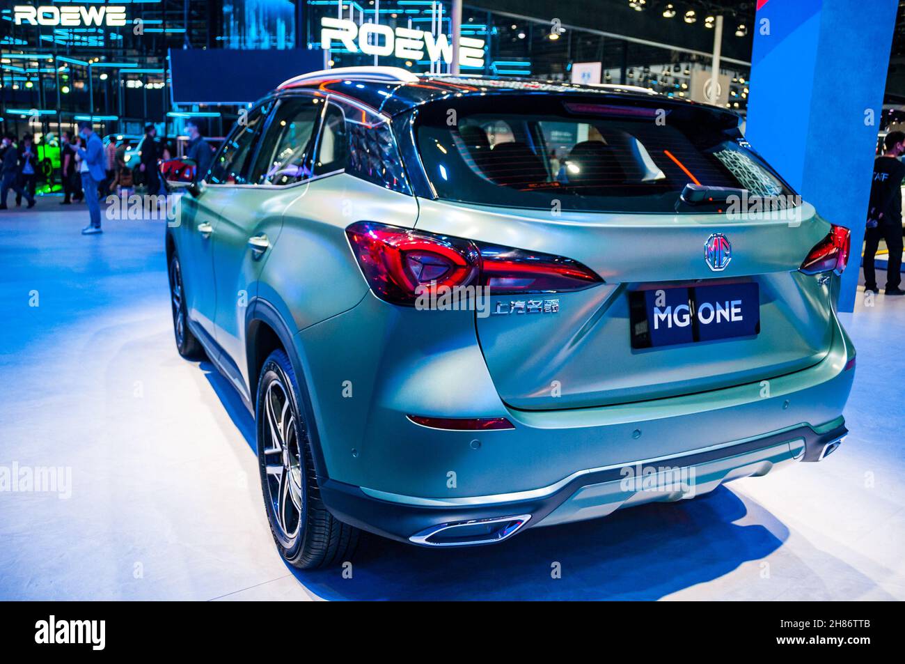 MG One SUV in mostra all'Auto Show di Guangzhou 2021, provincia di Guangdong, Cina. Foto Stock