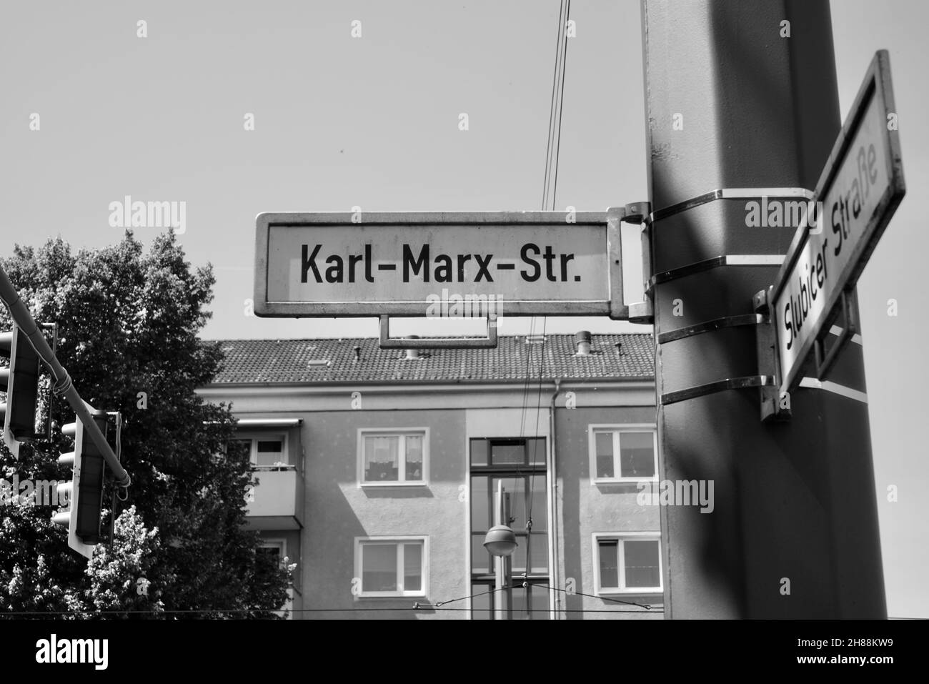 Karl Marx strasse Foto Stock