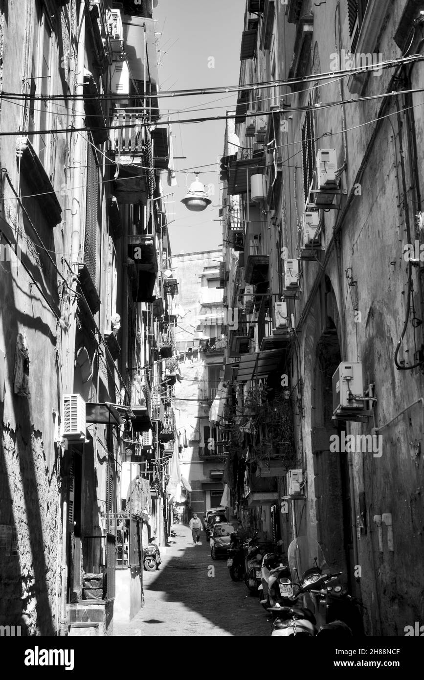 Via Vecchia Napoli centro Foto Stock