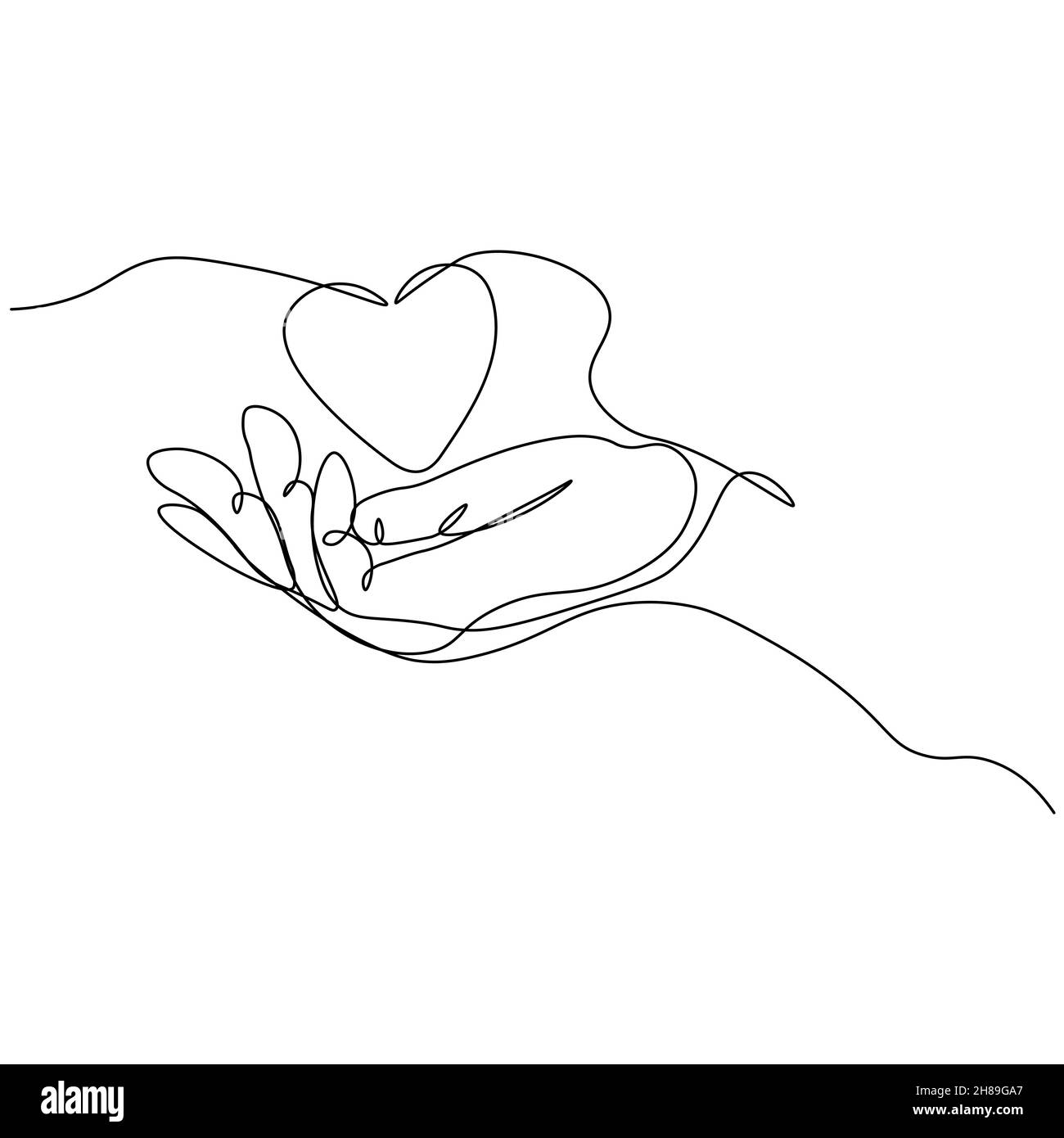 Giorno del donatore. Prelievo di sangue. Linea continua. Illustrazione vettoriale disegnata con un'unica linea. Illustrazione Vettoriale