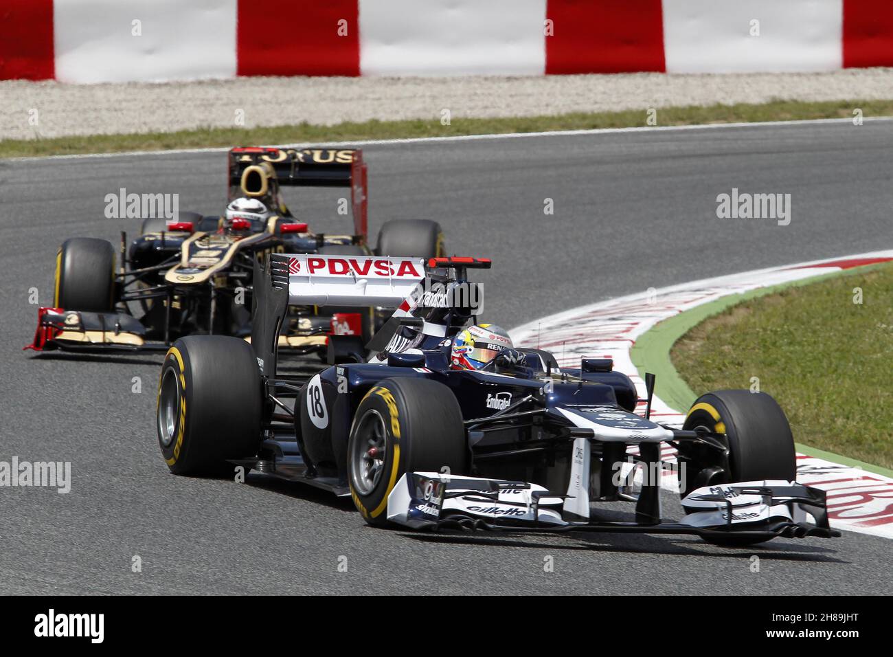 MOTORSPORT - F1 2012 - GRAN PREMIO DI SPAGNA / GRAN PREMIO D'ESPAGNE - BARCELLONA (ESP) - DAL 11 AL 13/05/2012 - FOTO : FRANÃ&#X87;OIS FLAMAND / DPPI - MALDONADO PASTOR (VEN) - WILLIAMS F1 RENAULT FW34 - AZIONE - FOTO: DPPI F1/DPPI/LIVEMEDIA Foto Stock