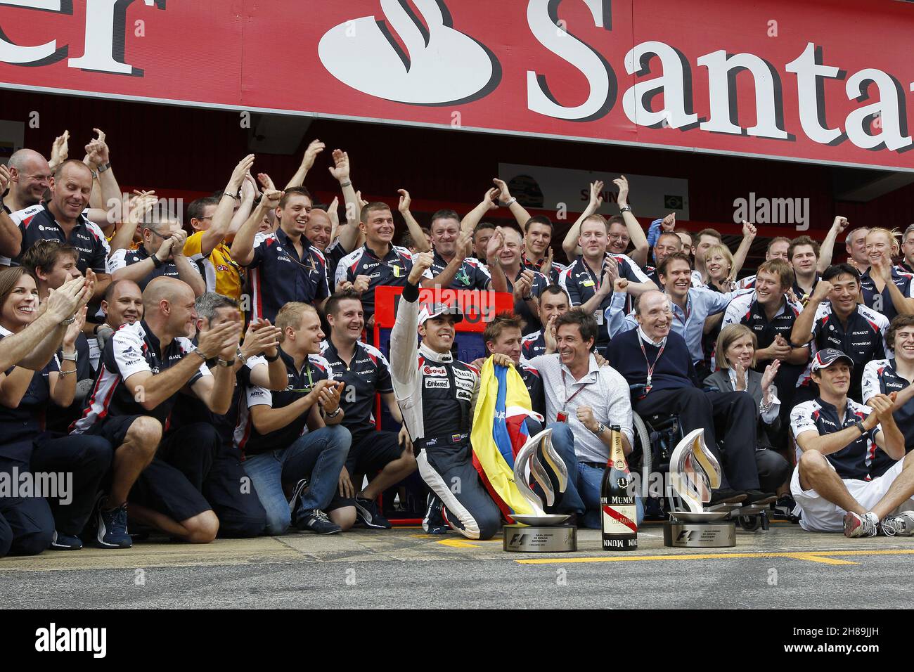 MOTORSPORT - F1 2012 - GRAN PREMIO DI SPAGNA / GRAN PREMIO D'ESPAGNE - BARCELLONA (ESP) - DAL 11 AL 13/05/2012 - FOTO : FRANÃ&#X87;OIS FLAMAND / DPPI - MALDONADO PASTOR (VEN) - WILLIAMS F1 RENAULT FW34 - AMBIANCE PORTRAIT / WILLIAMS FRANK (GBR) - WILLIAMS F1 TEAM PRESIDENT - WILLIAMS F1 TEAM - AMBIANCE PORTRAIT - FOTO: DPPI F1/DPPI/LIVEMEDIA Foto Stock