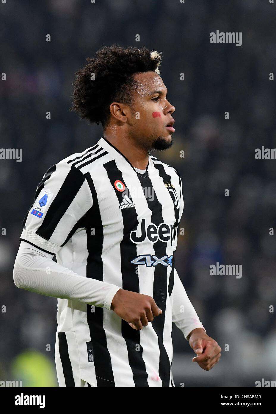 Weston Mckennie del Juventus FC in azione durante la serie A partita 2020/21 tra Juventus FC e Atalanta BC presso lo stadio Allianz il 27 novembre 2021 Foto Stock