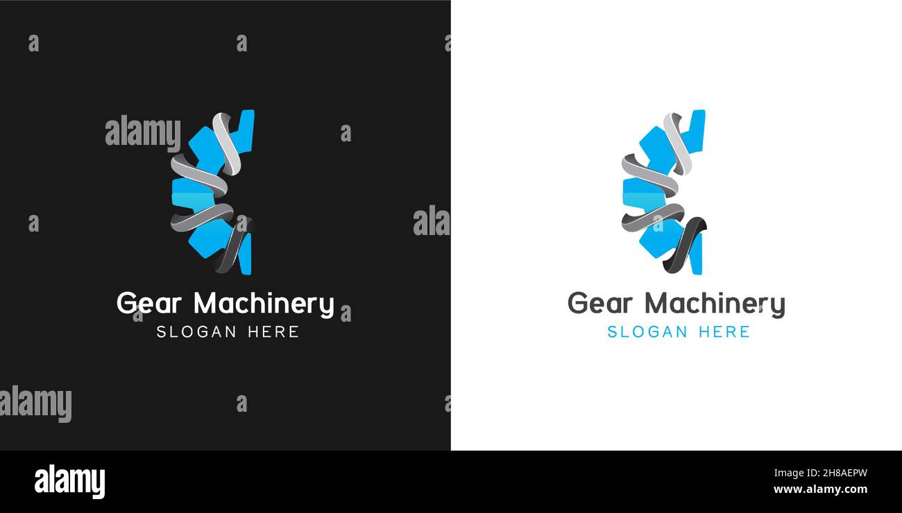 Lettera c ingranaggio logo design ispirazione Illustrazione Vettoriale
