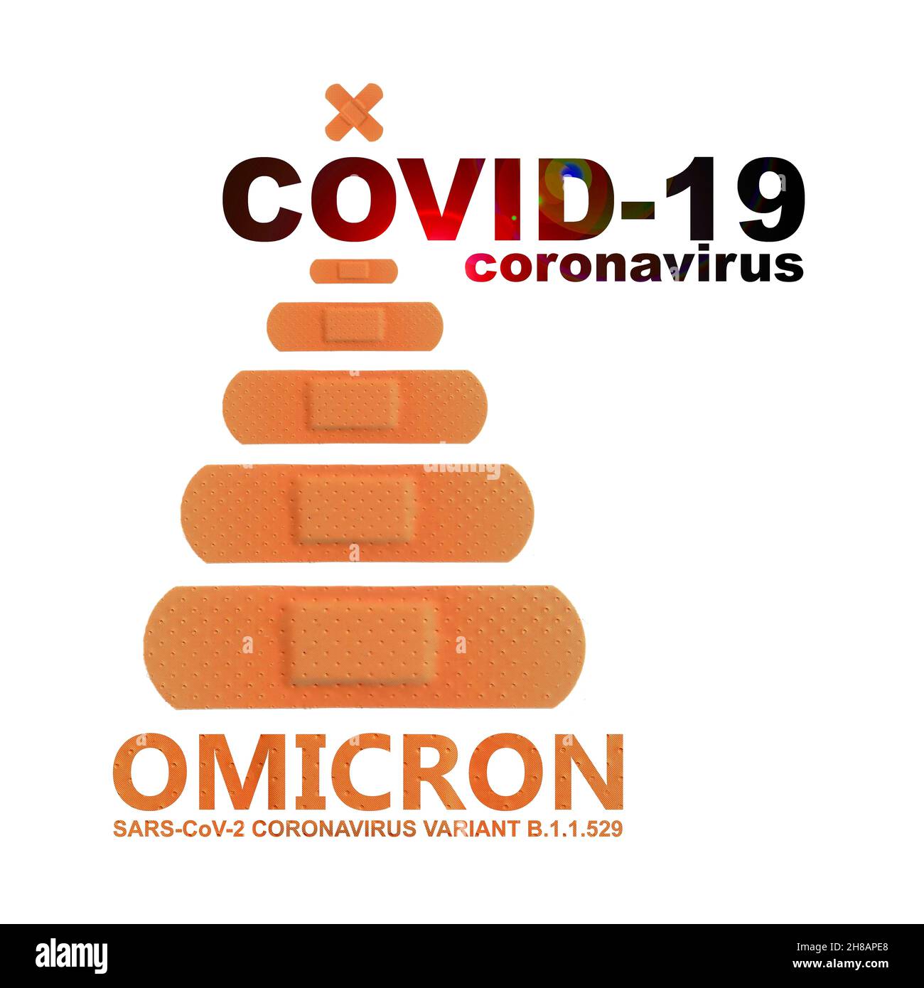OMICRON (B.1.1.529) variante SARS-COV-2 - malattia di Coronavirus COVID-19 Foto Stock