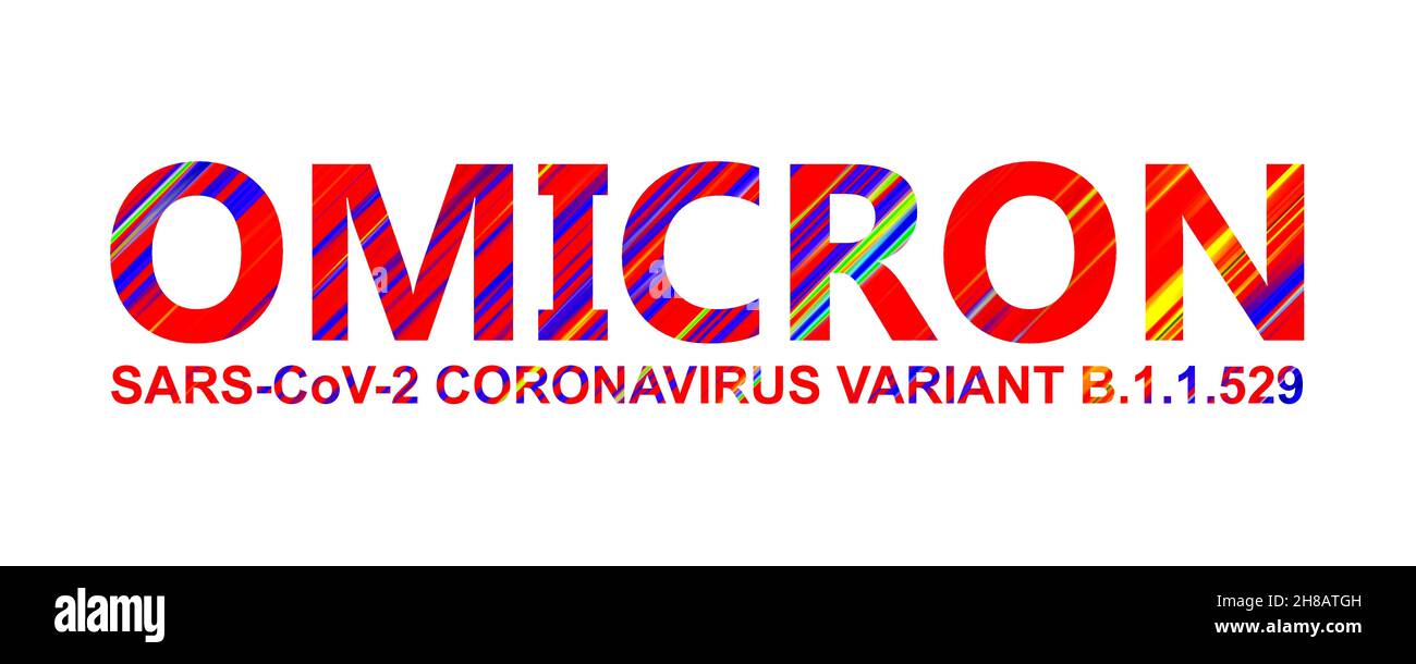 OMICRON (B.1.1.529) variante SARS-COV-2 - malattia di Coronavirus COVID-19 Foto Stock