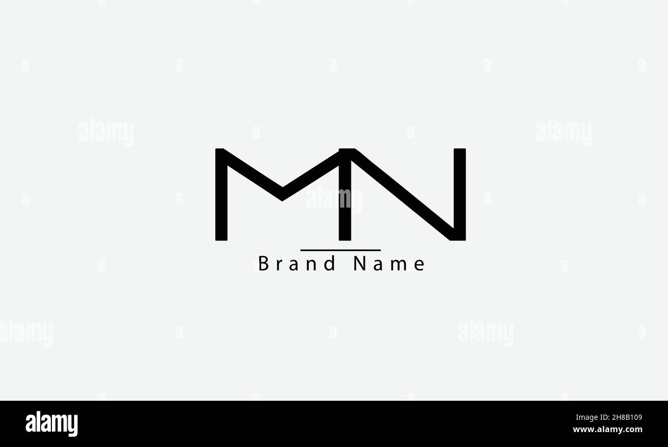 MN NM M N modello di logo vettoriale astratto Illustrazione Vettoriale