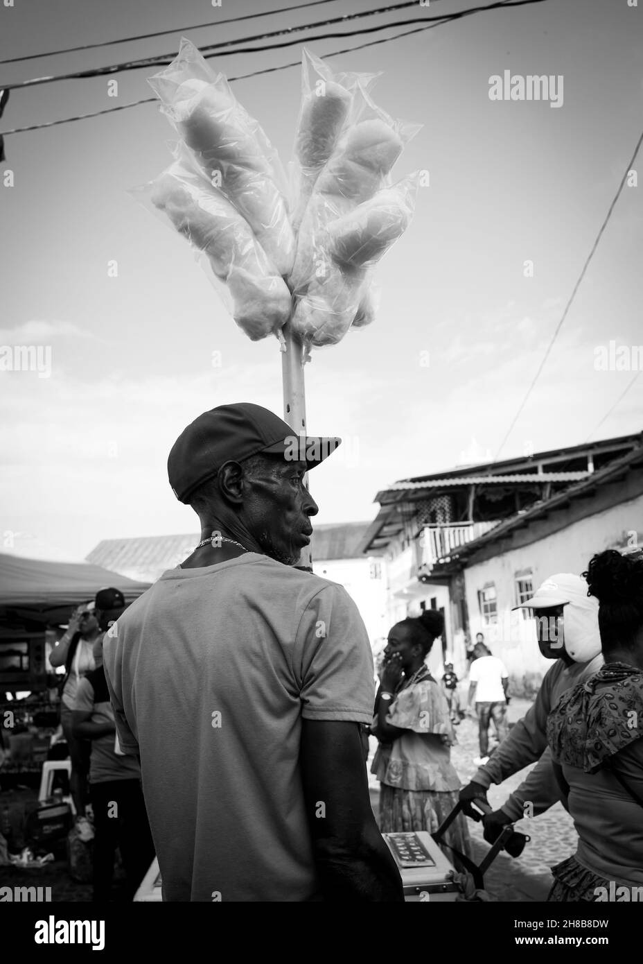 Street Photography cotone caramella Foto Stock