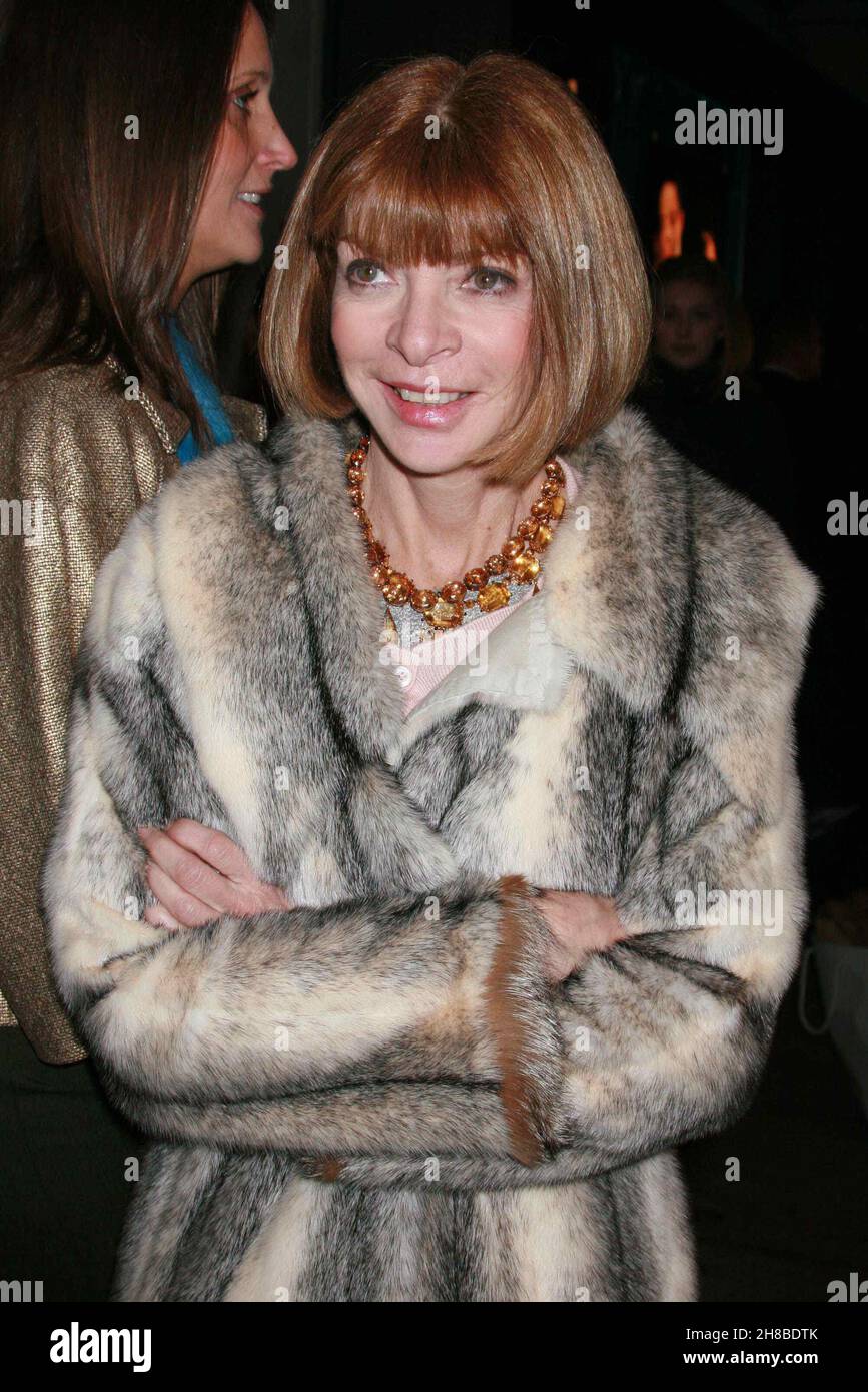 Anna Wintour partecipa alla Mercedes-Benz Fashion Week New York Fall 2008 Collection a Bryant Park a New York il 5 febbraio 2008. Photo Credit: Henry McGee/MediaPunch Foto Stock