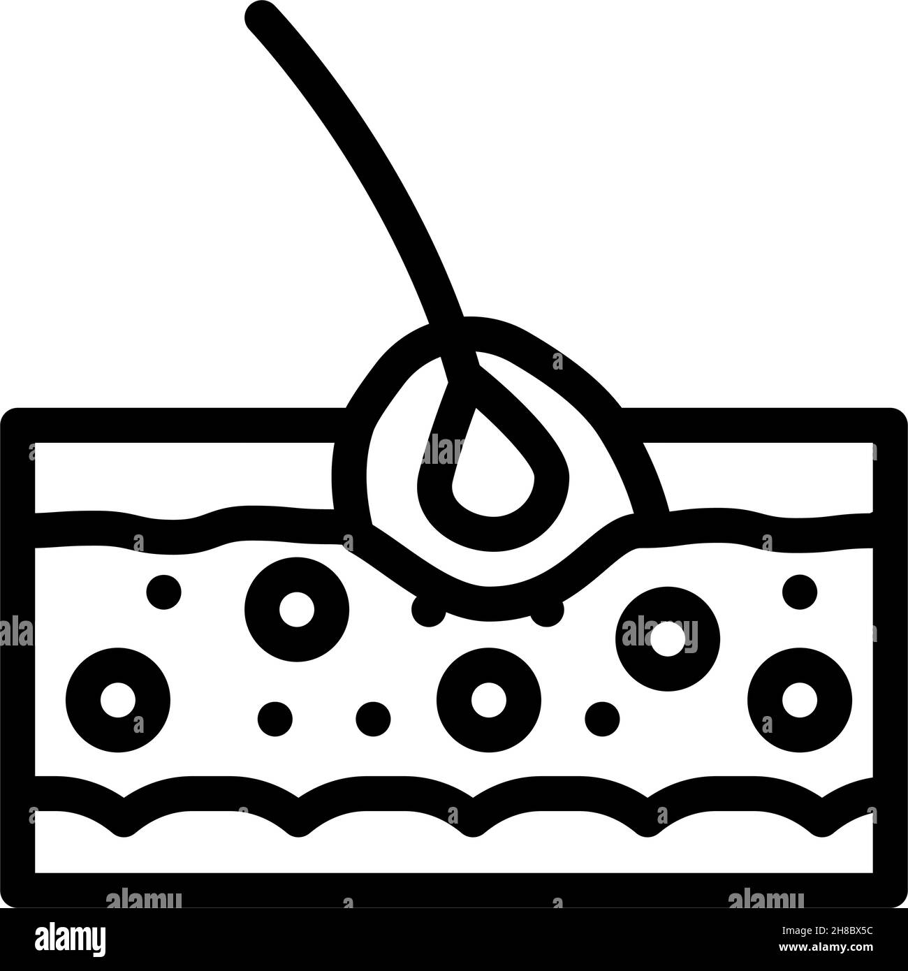 follicolite malattia della pelle problema linea icona vettore illustrazione Illustrazione Vettoriale follicolite malattia della pelle problema linea icona vettore illustrazione Illustrazione Vettoriale