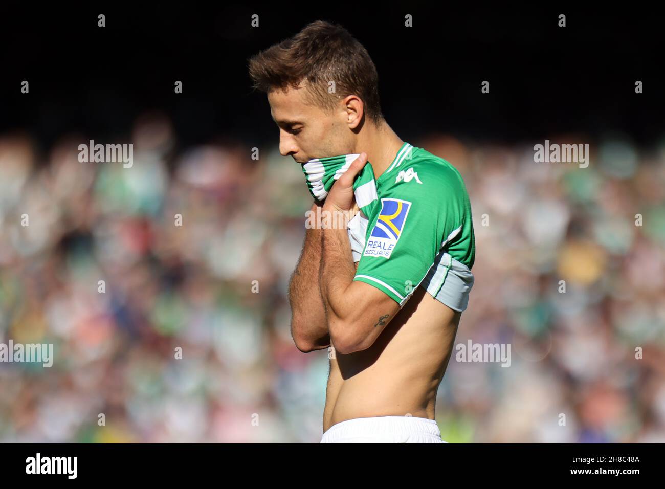 Sergio Canales of Real Betis durante la partita la Liga Santader tra Real Betis e Levante UD a Benito Villamarin a Siviglia, in Spagna, il 28 novembre 2021. (Credit: Jose Luis Contreras) Foto Stock