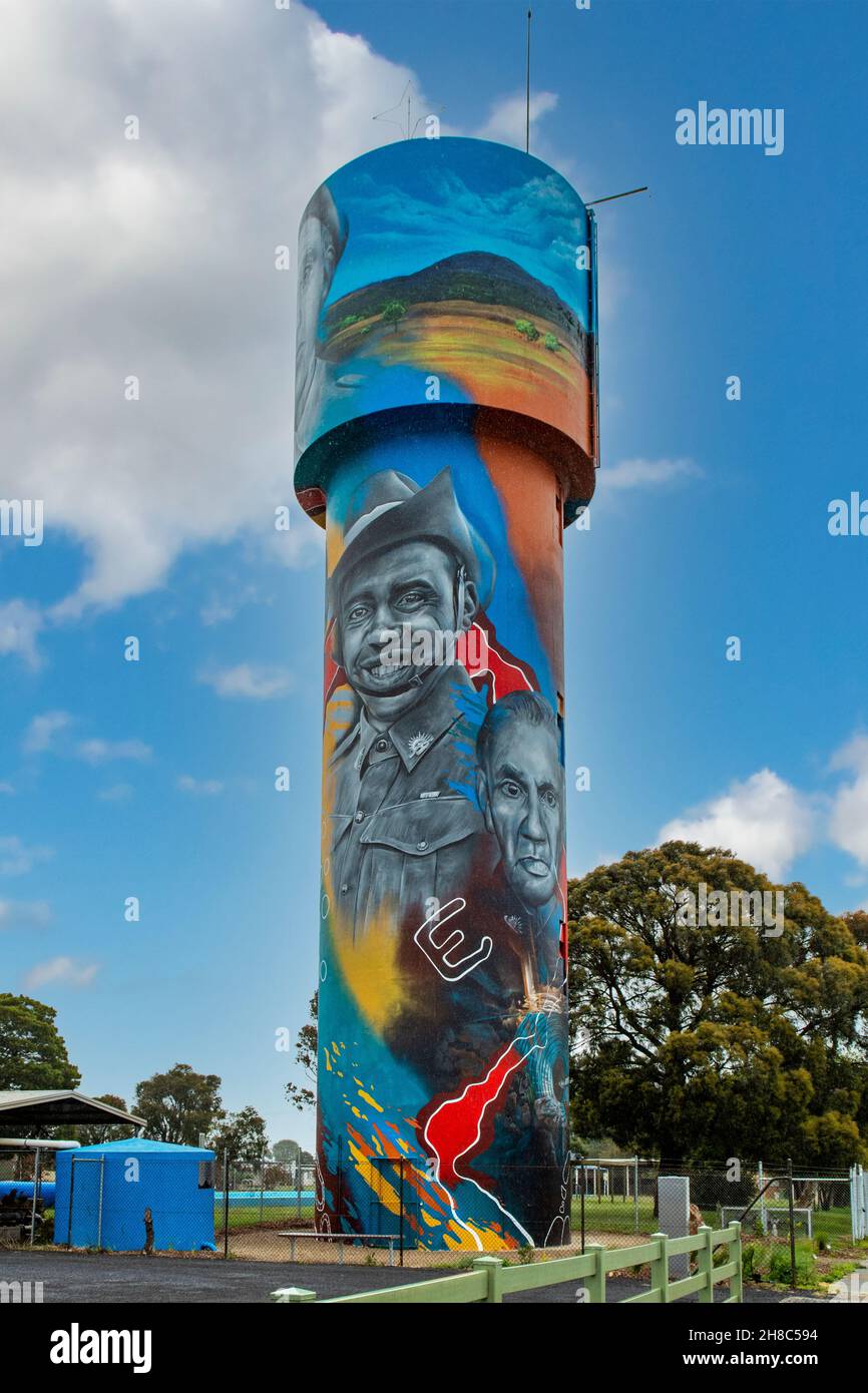 Water Tank Art, Heywood, Victoria, Australia Foto Stock