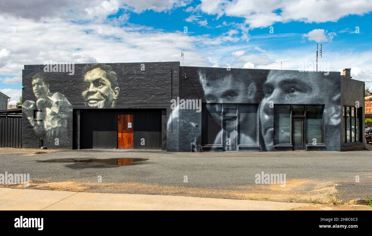 Torney's Gym Street Art, St Arnaud, Victoria, Australia Foto Stock