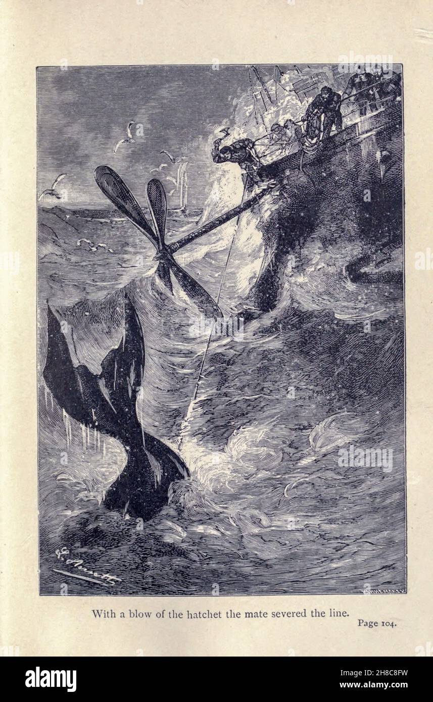 Con un colpo di berlina il compagno ha tagliato la linea da Robur il Conquistatore (francese: Robur-le-Conquérant) è un romanzo di fantascienza di Jules Verne, pubblicato nel 1886. È anche noto come Clipper delle nuvole. Ha un sequel, Maestro del mondo, che è stato pubblicato nel 1904. Foto Stock