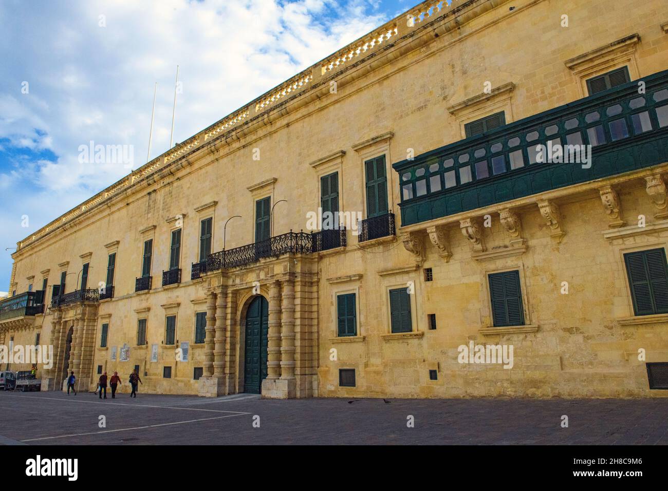 Fassade von Palast von Großmeister, la Valletta, Malta, Europa Foto Stock