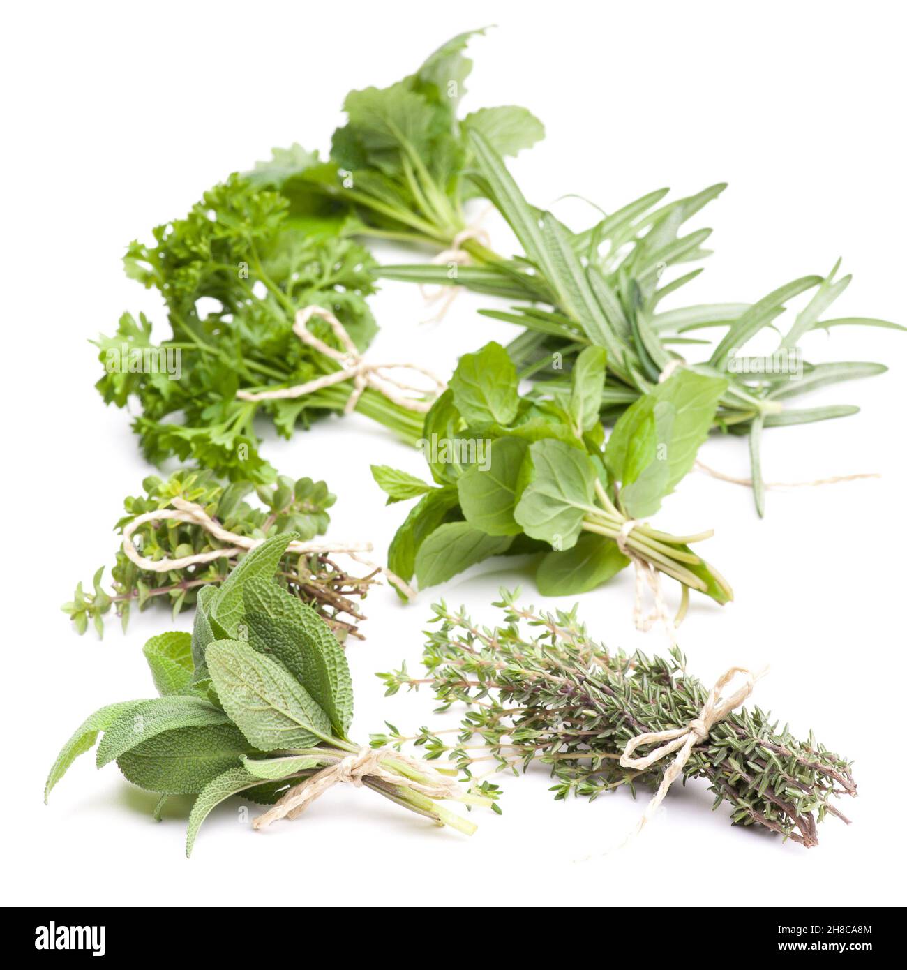 Erbe per cucinare in piazza Foto Stock