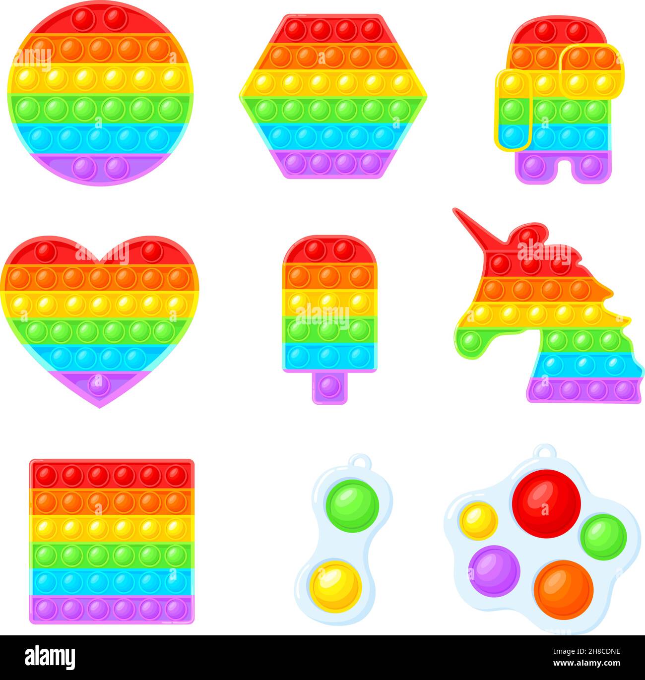 Giocattoli Fidget Da 5 Pacchetti Di Gufo Bolla Push Pop Giocattoli