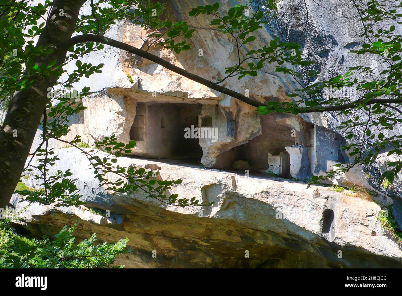 Parco Nazionale di Maiella, Eremo di San Giovanni all'Orfento, Caramanico Terme, Abruzzo, Italia, Europa Foto Stock