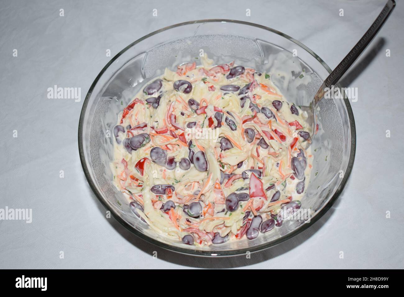 coleslaw con fagioli rossi Foto Stock