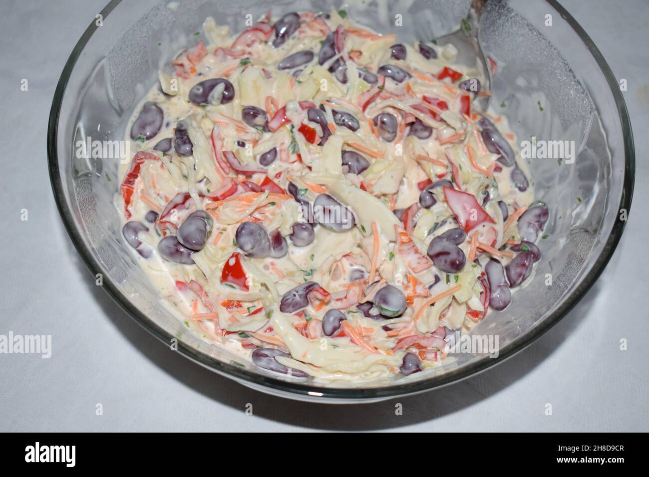 coleslaw con fagioli rossi Foto Stock