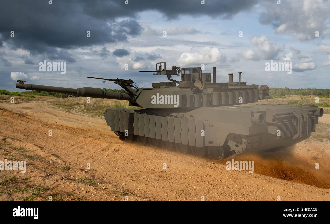 carro armato all'addestramento militare Foto Stock