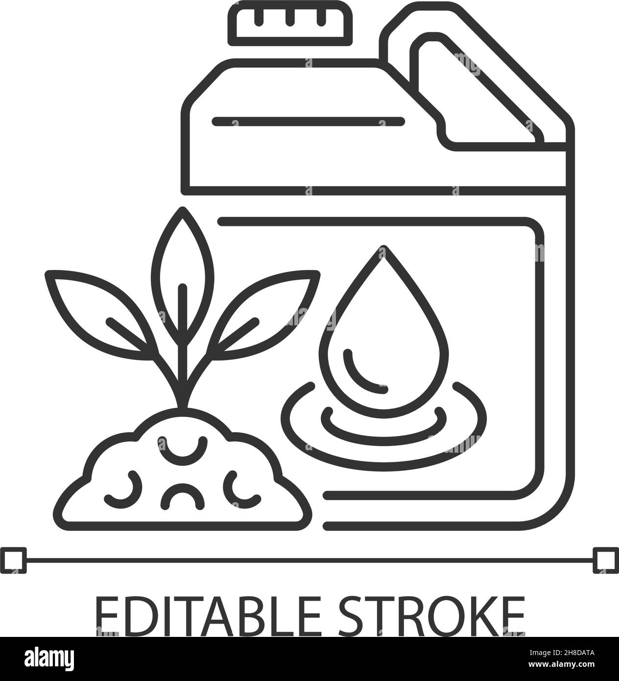 Icona fertilizzante liquido lineare Illustrazione Vettoriale