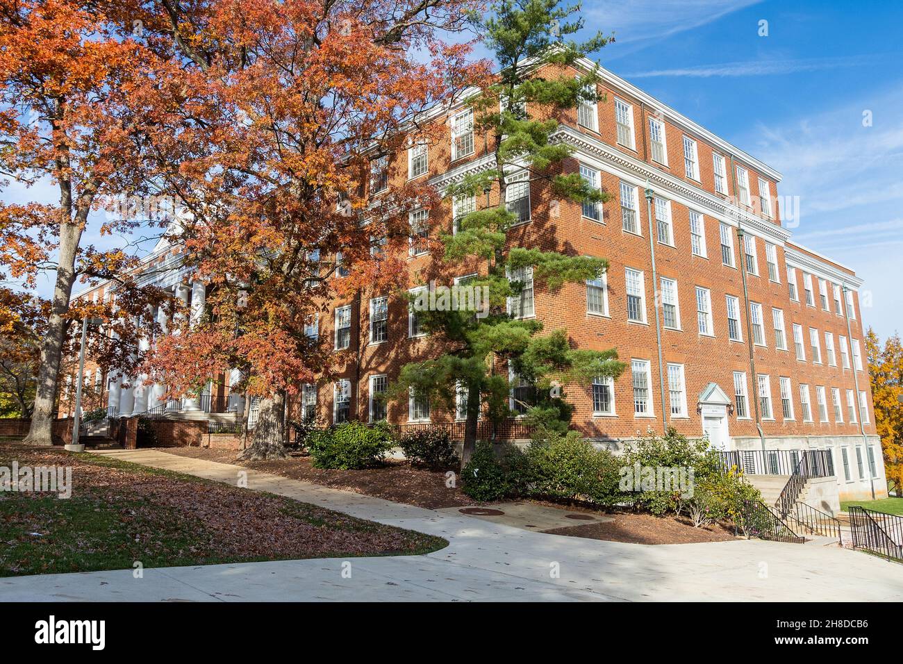 COLLEGE PARK, MD, USA - NOVEMBRE 20: Tydings Hall il 20 Novembre 2021 presso l'Università del Maryland a College Park, Maryland. Foto Stock