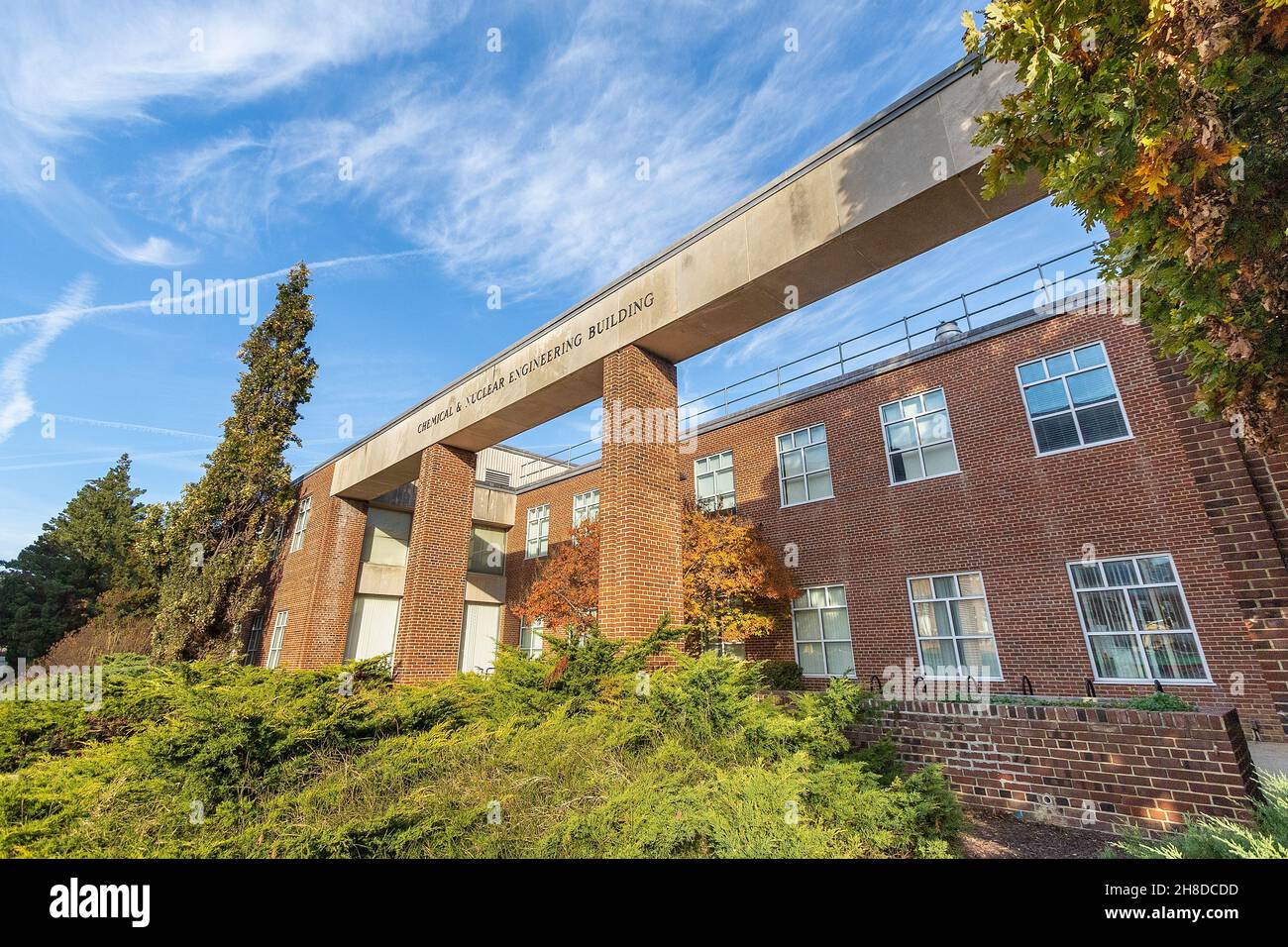 COLLEGE PARK, MD, USA - NOVEMBRE 20: Chemical & Nuclear Engineering Building il 20 Novembre 2021 presso l'Università del Maryland a College Park, Maryl Foto Stock